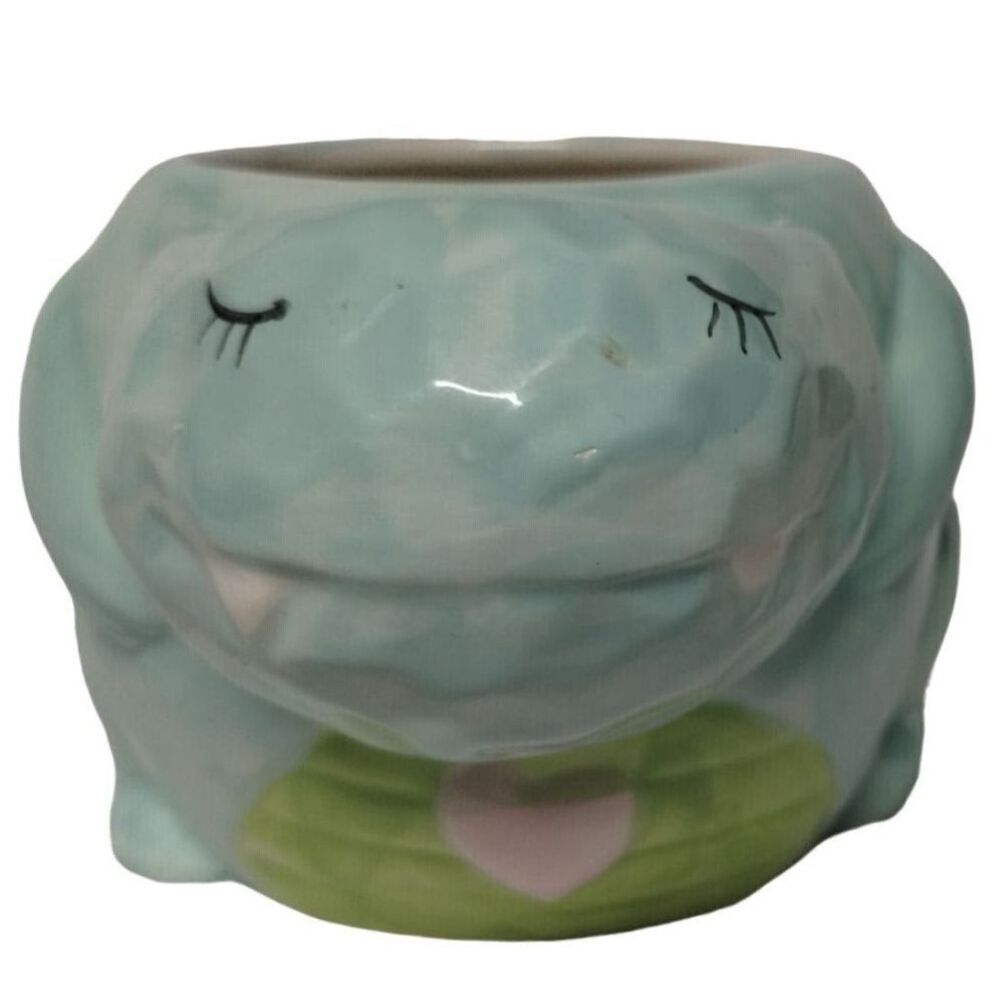 Whimsical Cupboard Tea Rex 3D Ceramic Tea Mug / Cup 16 oz Blue green Color